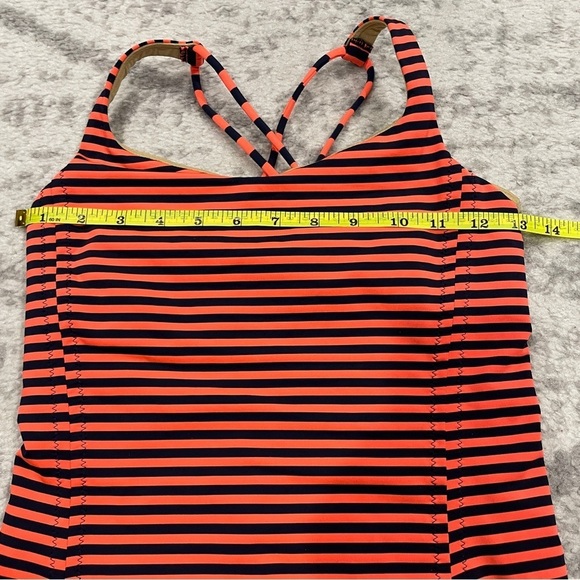 Lululemon Orange and Navy Striped Free To Be Strappy Tank Top - Picture 6 of 7